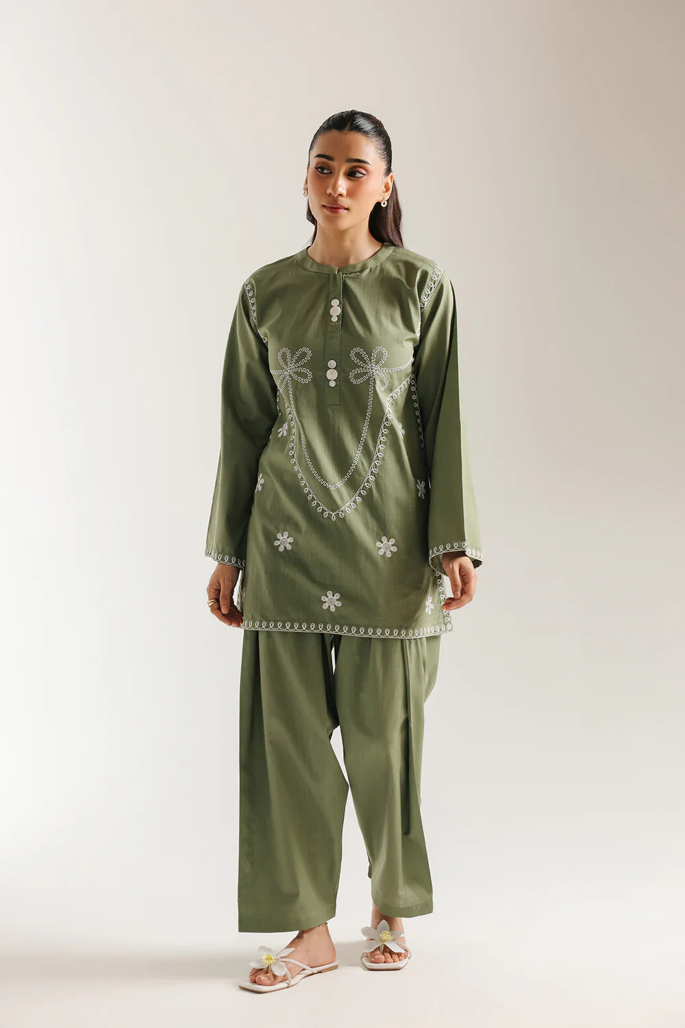 Sabz 2Pc - Embroidered Lawn Dress