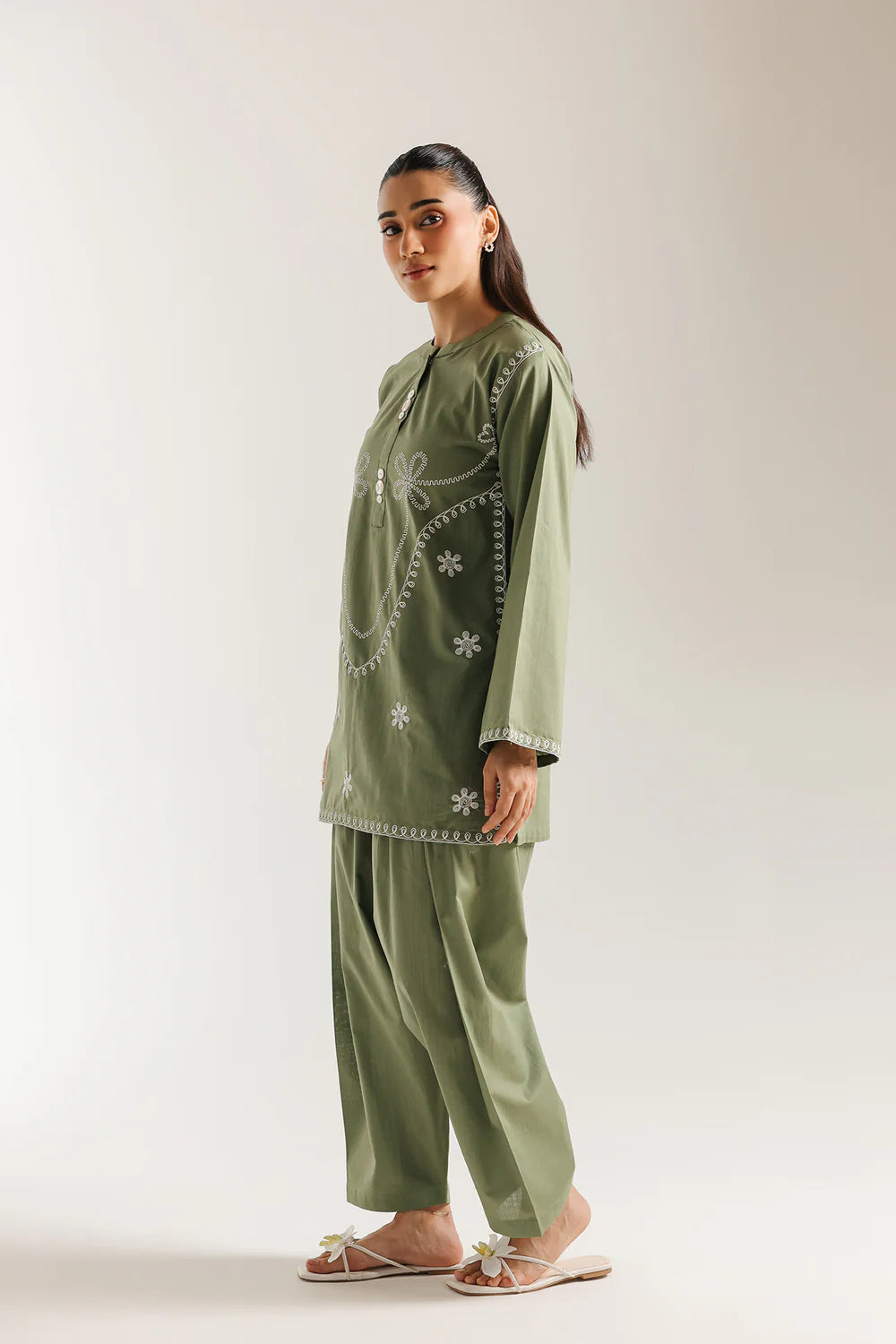 Sabz 2Pc - Embroidered Lawn Dress