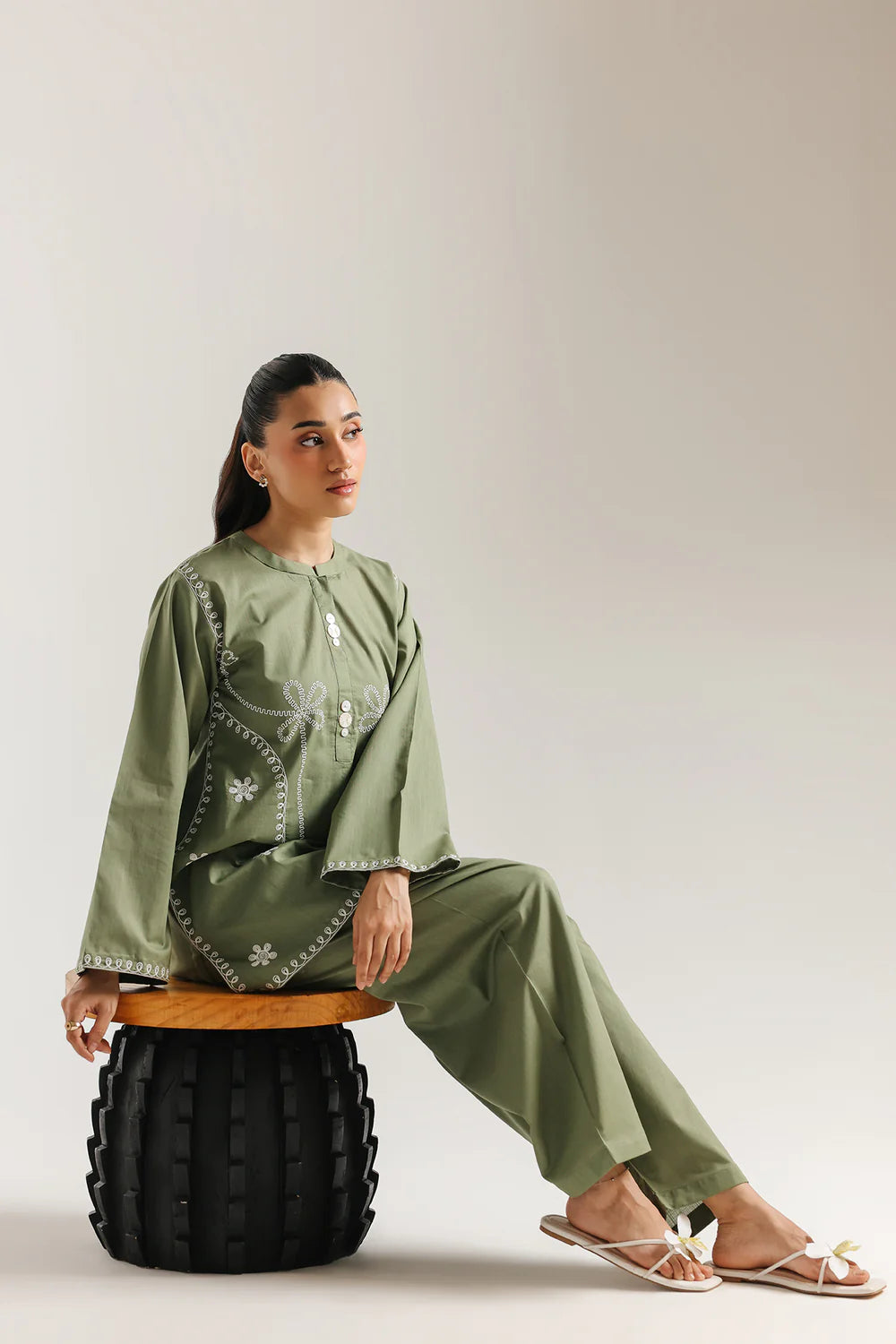 Sabz 2Pc - Embroidered Lawn Dress